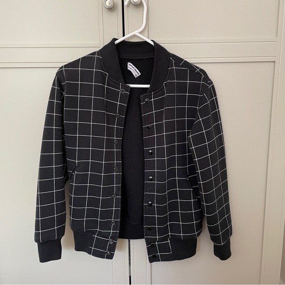 FREE with any purchase / Vintage American Apparel Windowpane Bomber Jacket - Picture 2 of 5